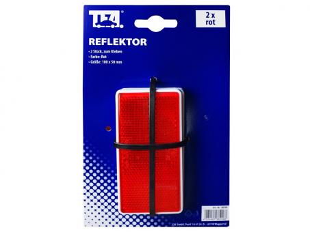 TFA Reflektor, rot, viereckig, 2 Stck. 86x40mm 