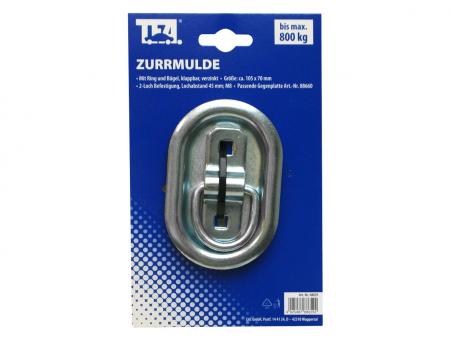 TFA Zurrmulde mit Bügel, Ring und Mulde, verzinkt 