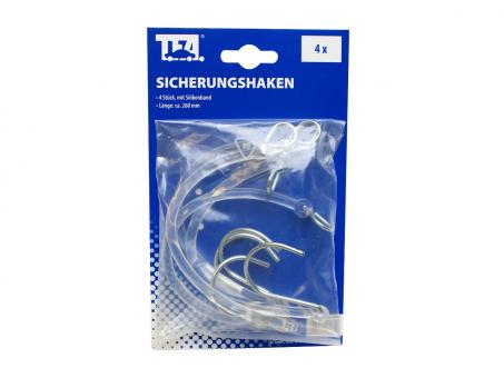 TFA Sicherungshaken, 4 Stck., 260mm Silikonband 