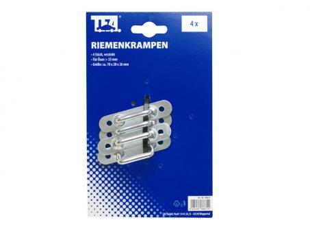 TFA Riemenkrampen, 4 Stck. 70x20x26mm 
