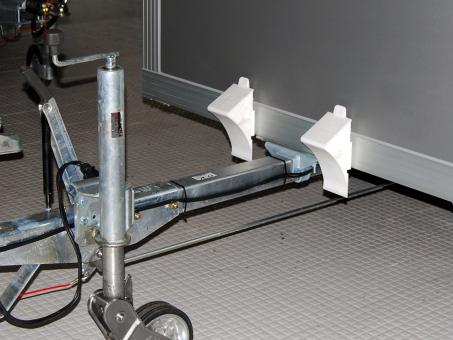LAS Unterlegkeil mit Halter, weiß aus Kunststoff 