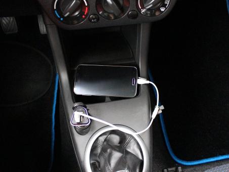 EUFAB Usb Ladeadapter 3 Ports 12+24V Zigarettenanzünder 