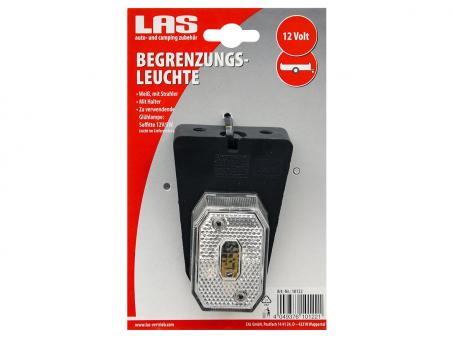 LAS Begrenzungsleuchte weiß, mit Halter 