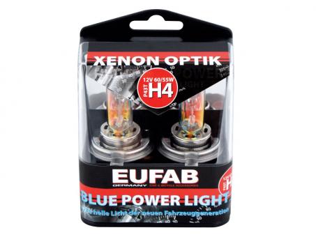 Eufab Halogen-Autolampe Blue Power Light H4 