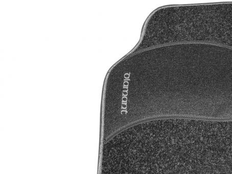 Eufab Autoteppich-Set Diamant schwarz-grau 