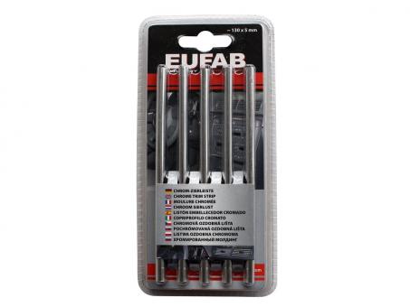 EUFAB Chrom-Zierleiste, U-Profil, für Lüftungsgitter 