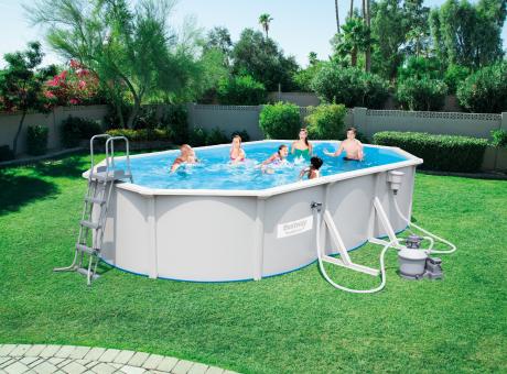 Bestway Hydrium Stahlwand Pool Set, oval, 610x360x120 cm 