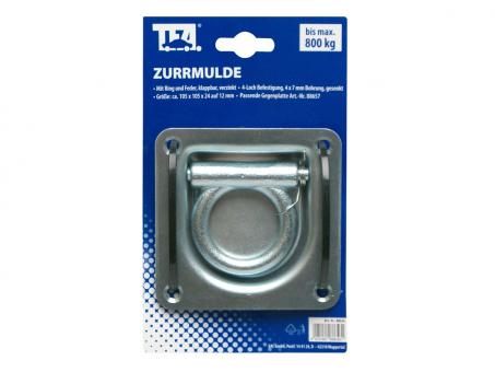 TFA Zurrmulde mit Ring und Feder, verzinkt 
