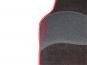 Eufab Autoteppich-Set Diamant schwarz-rot 