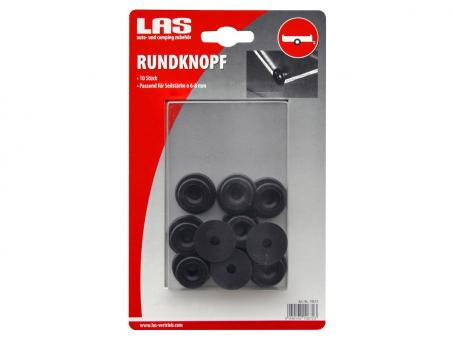 LAS Rundknopf, 10 Stck., aus PVC, für Seilstärke 6-8mm 