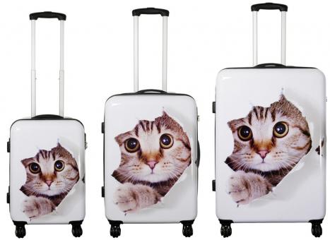 Die Koffermarke Polycarbonat-Kofferset 3-teilig Katze 