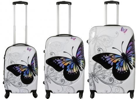 Die Koffermarke Polycarbonat-Kofferset 3-teilig Butterfly 
