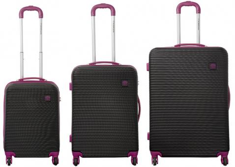 Die Koffermarke ABS-Kofferset 3-teilig Santorin fuchsia 