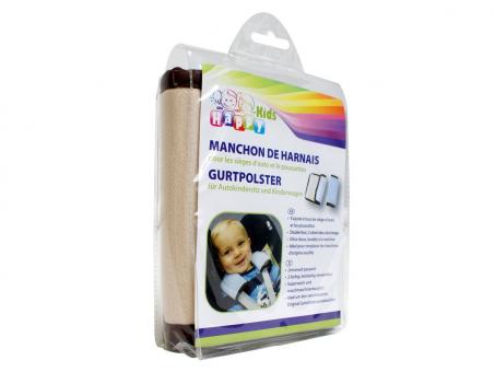 Happy Kids Gurtpolster zweifarbig hellblau-beige 