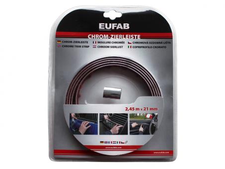 EUFAB Zierleiste, Chrom-Optik 2,45 m x 2,10 cm 