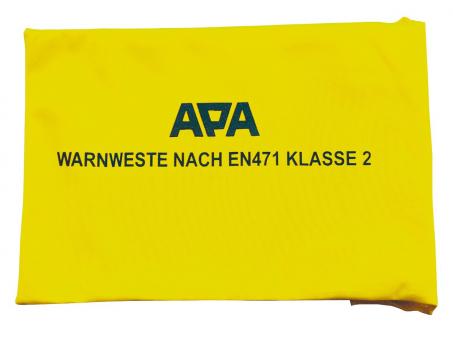 APA Warnweste EN 471 neongelb in Stofftasche 