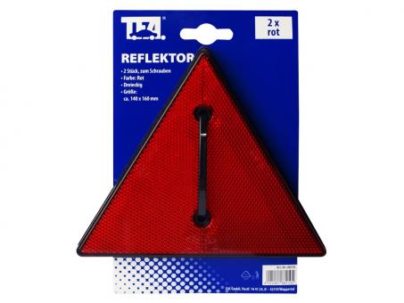 TFA Dreieck Reflektor, 2 Stck., rot, zum schrauben 