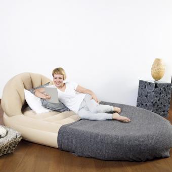 Bestway luftbett royal round 215x152x60 cm oval 