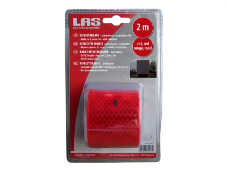 LAS Reflektorband, selbstklebend rot 