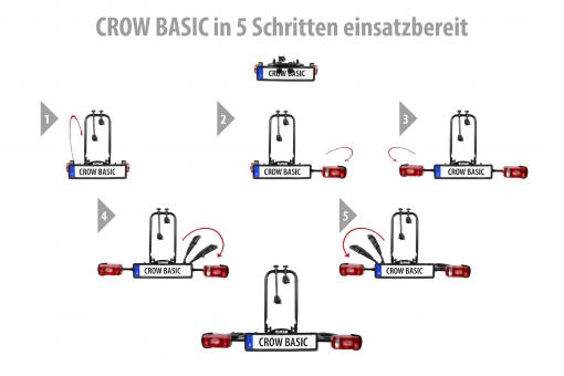 EUFAB Fahrradträger Crow Basic teilweise vormontiert 