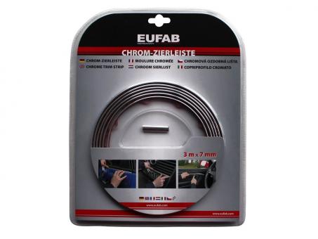 Eufab Zierleiste, Chrom-Optik 3,00 m x 0,70 cm 